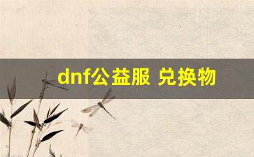 DNF公益服 兑换物品